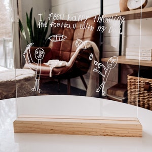 Obra de arte transferida a acrílico. Grabado con láser. Venta de regalos para el día del padre. Regalo de aniversario. Regalo para papá. Grabado de Zehr. Recuerdo. Regalo especial.
