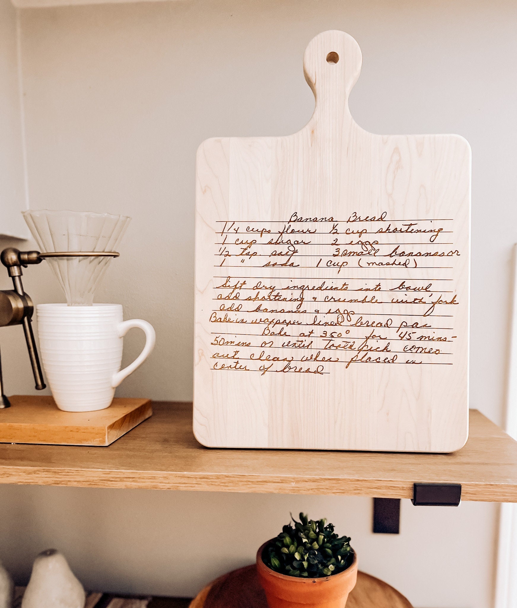 Handwritten Recipe Engraved Cutting Board Etsy