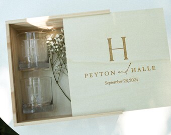 Personalized Whiskey Gift Set: Engraved Decanter, Rocks Glasses & Keepsake Box