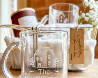 Personalized Housewarming Gift Basket | Custom Engraved Mugs | New Home Gift | Couple Gift | First Home Keepsake | realtor gift | Zehr