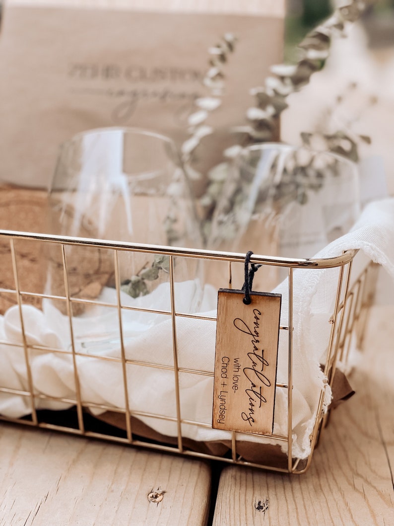 ultimate gift bundle. charcuterie board. wine glass. custom wedding gift. newlyweds. housewarming. Giftbox. wedding shower. client gift.zehr image 3
