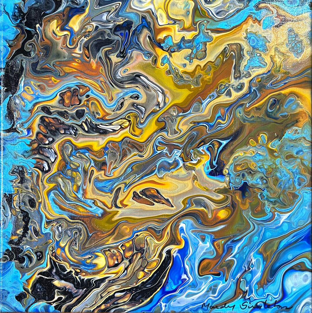 Original Fluid Art Painting At The Beach Inspired Art Etsy Il 1080xN.4626078642 Gel9