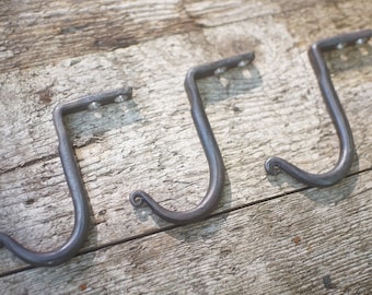Hand Forged Ceiling Hook, Under Shelf Mug Hanger