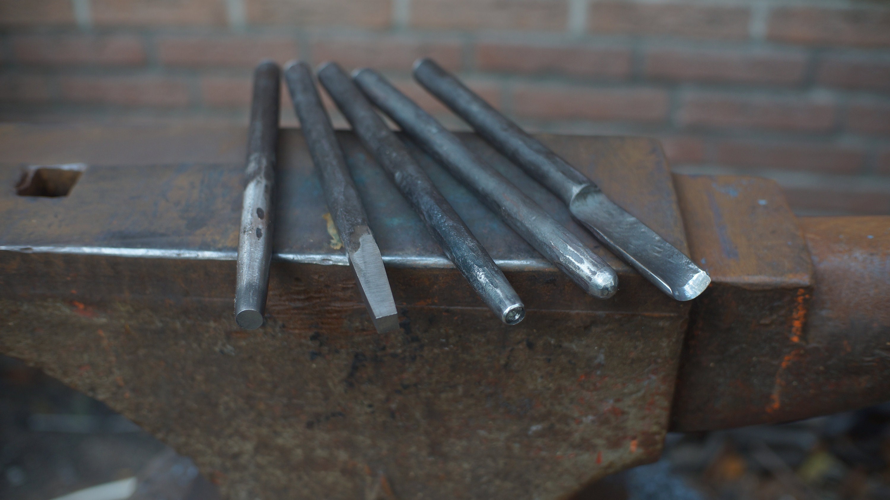 Blacksmith punch drift chisel set. Etsy