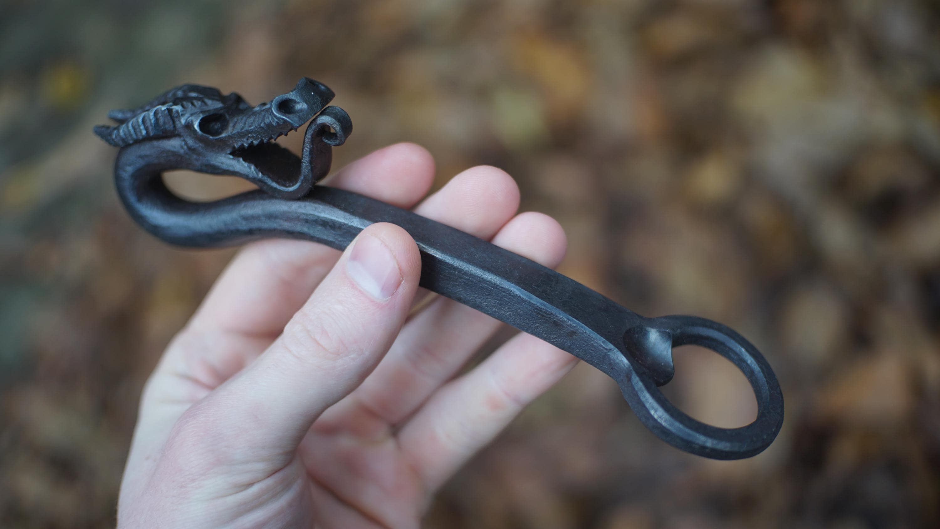 Hand forged dragon bottle opener