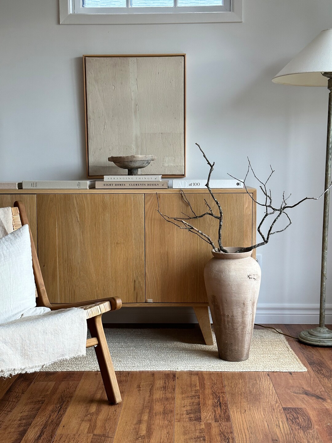 XL Floor Vase Aged Vessel 20'' Tall Rustic Etsy