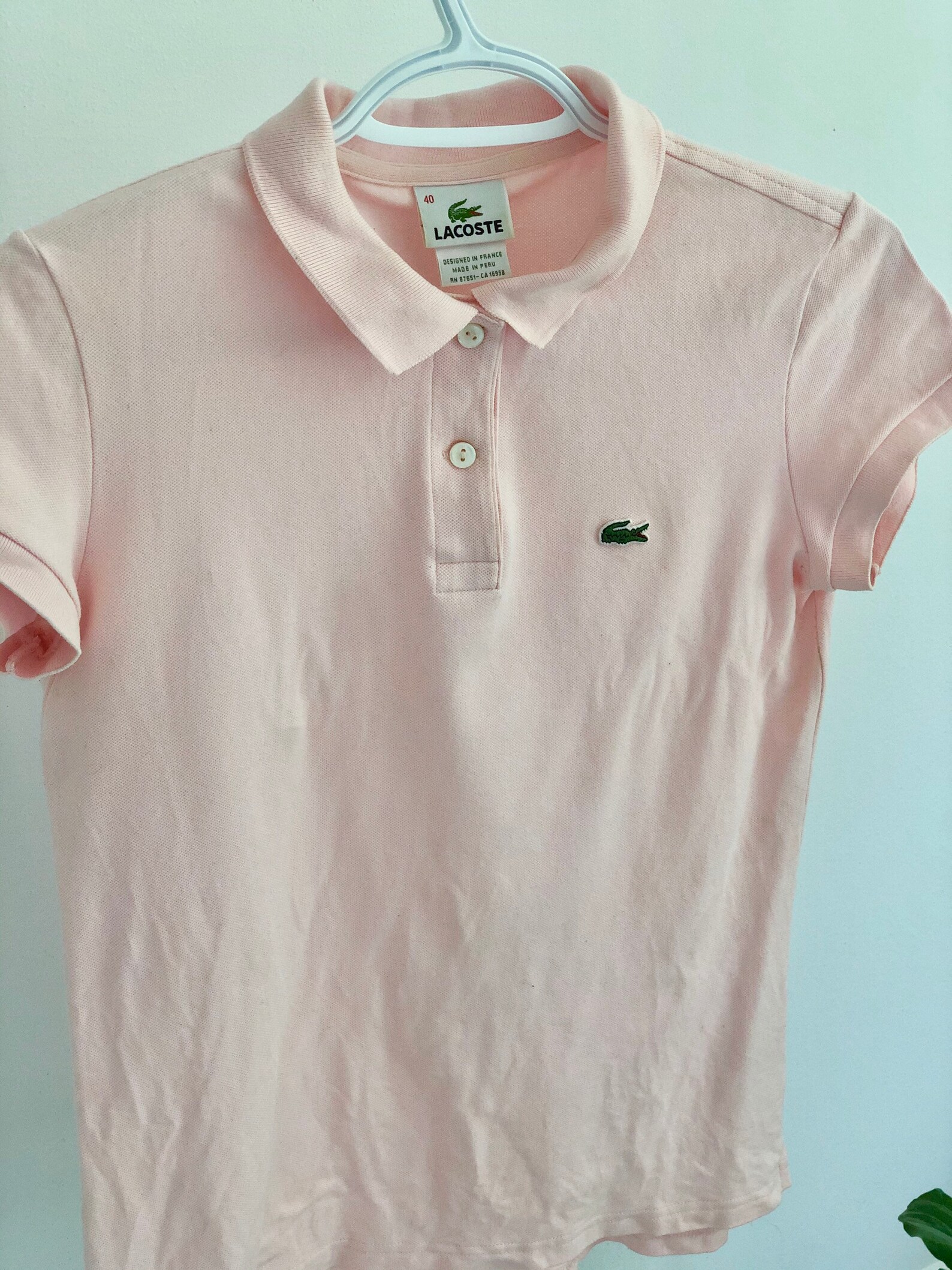 VINTAGE Lacoste Polo T-shirt Original Lacoste Polo Pink | Etsy