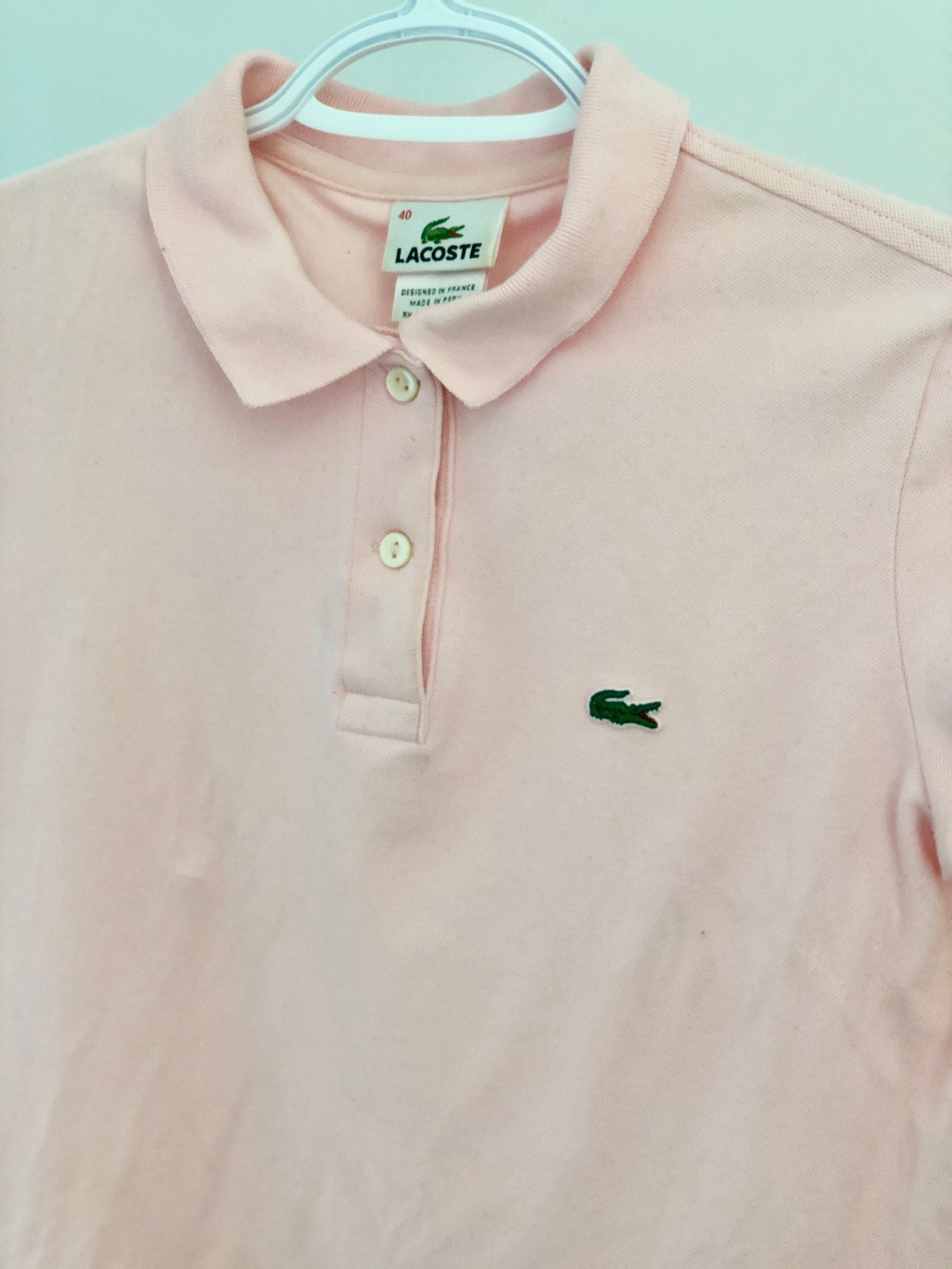 VINTAGE Lacoste Polo T-shirt Original Lacoste polo Pink | Etsy