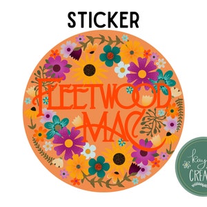 Fleetwood Mac | Premium Vinyl Sticker | 70s Band Decal | Stevie Nicks | Rumours | Music Sticker