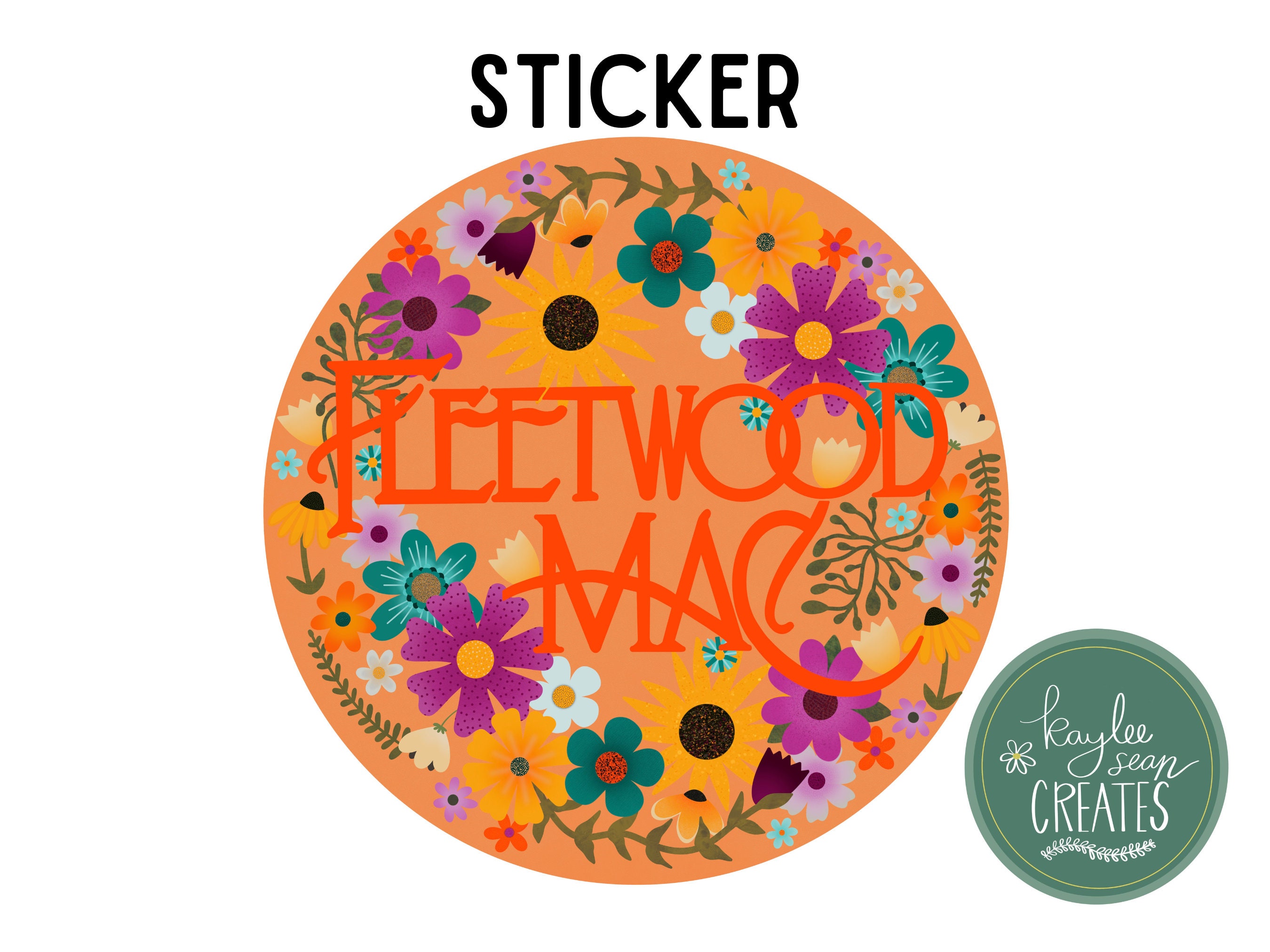 Fleetwood Mac | Premium Vinyl Sticker | 70s Band Decal | Stevie Nicks | Rumours | Music Sticker