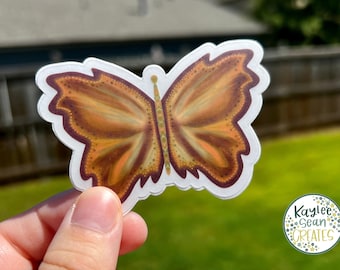 Boho Butterfly Clear Waterproof Sticker | Bohemian Hippie Colorful Butterfly | Aesthetic Vinyl Decal | for Laptop or Water Bottle | Feminine