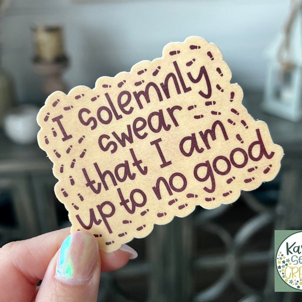 Harry Potter Marauder’s Map Sticker | I Solemnly Swear That I Am Up To No Good Decal | Moony Wormtail Padfoot Prongs | Mischief Managed