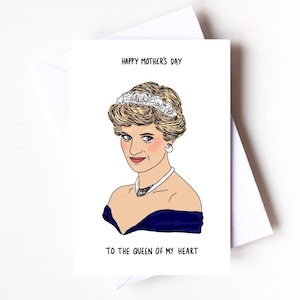 Prinzessin Diana Queen of my heart Muttertagskarte