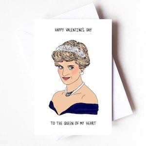 Tarjeta de San Valentín de la Princesa Diana Reina de mi corazón