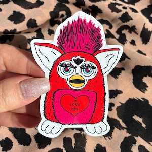 Vintage 90’s cute Furby Anniversary/ Valentine’s Day/ Friend love sticker
