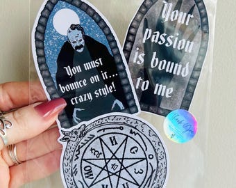 Nosferatu Count Orlok vampire inspired sticker bundle “you must bounce on it”