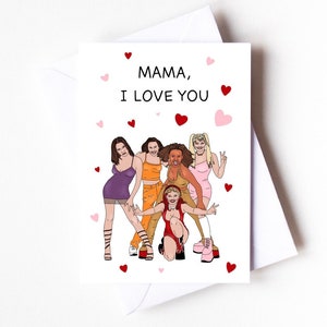 90er Jahre Spice Girls inspirierte Muttertagskarte