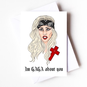 Lady Gaga inspirierte Valentinstagskarte