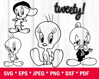 Download White Tweety Bird Svg