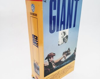 Giant VHS Vintage Movie 2-Tape Set Video Cassette - James Dean Rock Hudson Elizabeth Taylor