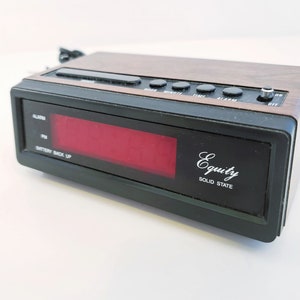 Vintage Equity Electronic Alarm Clock Model 1016 Red Display | Etsy