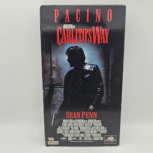 Carlito's Way VHS Movie Vintage Blockbuster Video Former Rental Sean Penn Al Pacino Videocassette MCA Home Video