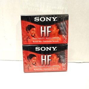 Sony Blank Audio Cassette 2- Pack New Sealed HF 90 Minute High Fidelity Normal Bias C-90HFL