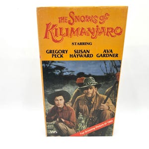 The Snows Of Kilimanjaro VHS Movie Gregory Peck Susan Hayward Ava Gardner Videocassette Goodtimes Home Video Former Rental