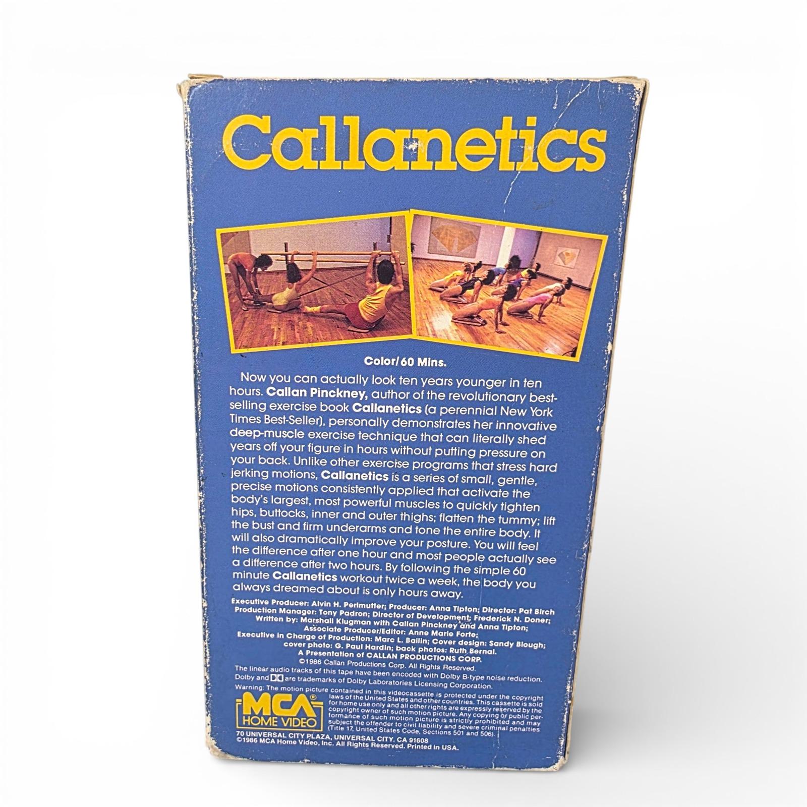 Callanetics VHS Callan Pinckney Vintage Exercise Retro 80's Fitness ...