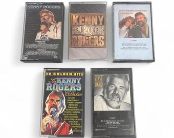 5 Kenny Rogers Cassette Tape Lot Greatest Hit 20 Year Collection Vintage Country