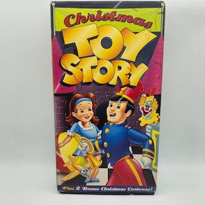 Christmas Toy Story VHS Vintage Animation Cartoon Videocassette Home Video Tape UAV United American Video Xmas Holiday