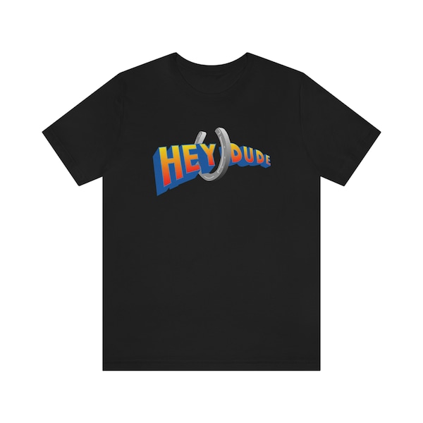 Hey Dude T-Shirt TV Television Series Black Short Sleeve Tee