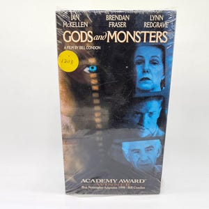 Gods And Monsters VHS Movie Vintage Brendan Fraser Videocassette Universal Home Video Former Rental