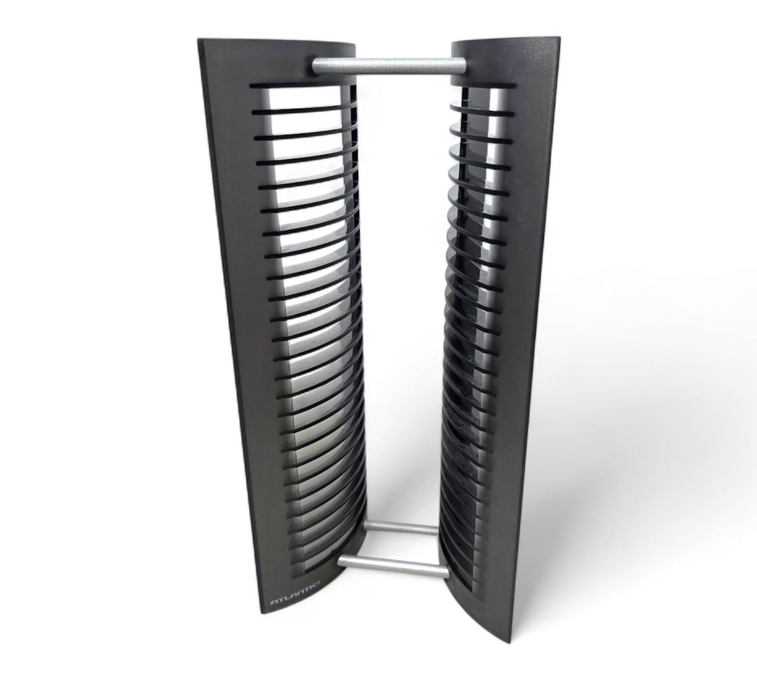 Compact Disc Stand Vintage Atlantic 25 CD Tower Stand Display Compact Disc Holder Storage ...