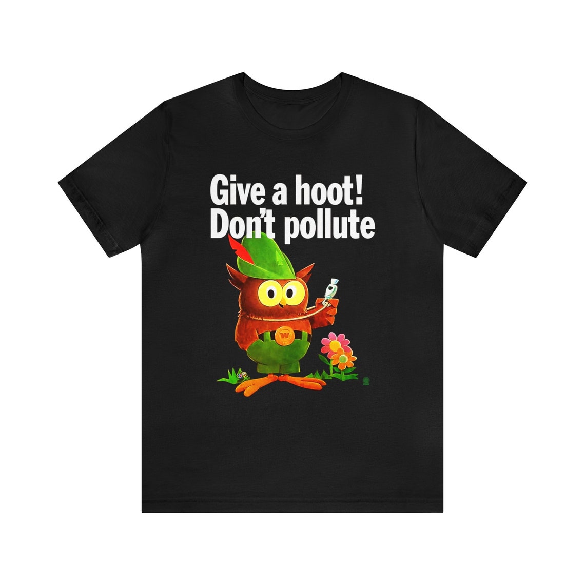 Give A Hoot Don't Pollute Woodsy Owl Short Sleeve Tee No Pollution - Etsy