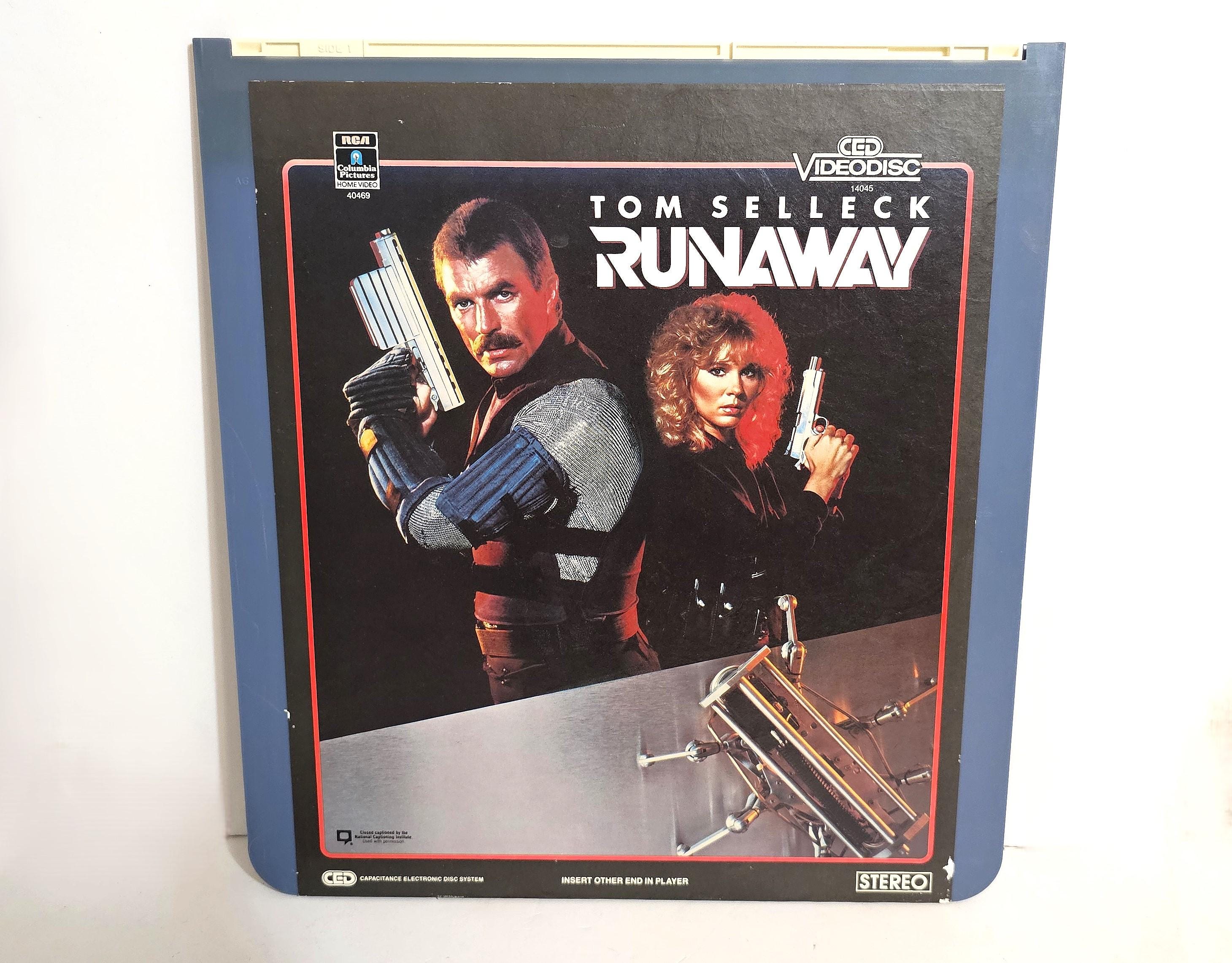 Runaway CED Laserdisc Movie Vintage Tom Selleck Gene Simmons Kiss