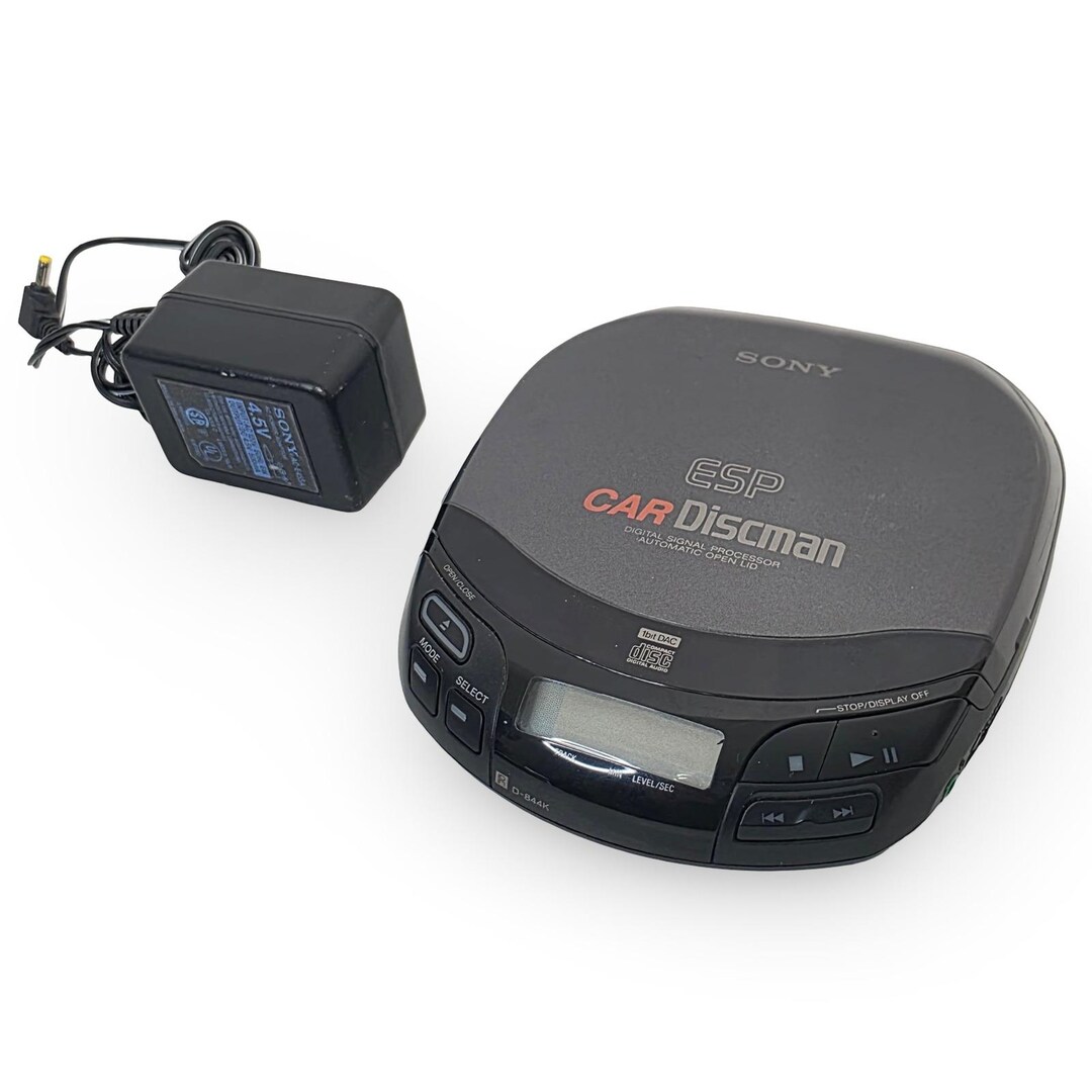 Vintage Sony D-844K ESP Car Discman Portable CD Player With AC Adapter ...