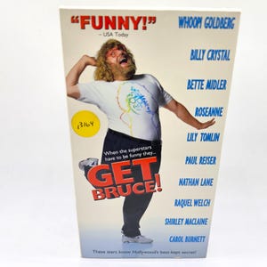 Get Bruce VHS Movie Vintage Whoopi Goldberg Billy Crystal Bette Midler Videocassette Buena Vista Home Video Entertainment Former Rental