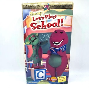 Barney Let&#39;s Play School VHS Classic Collection Video Vintage Kids Childrens Videocassette