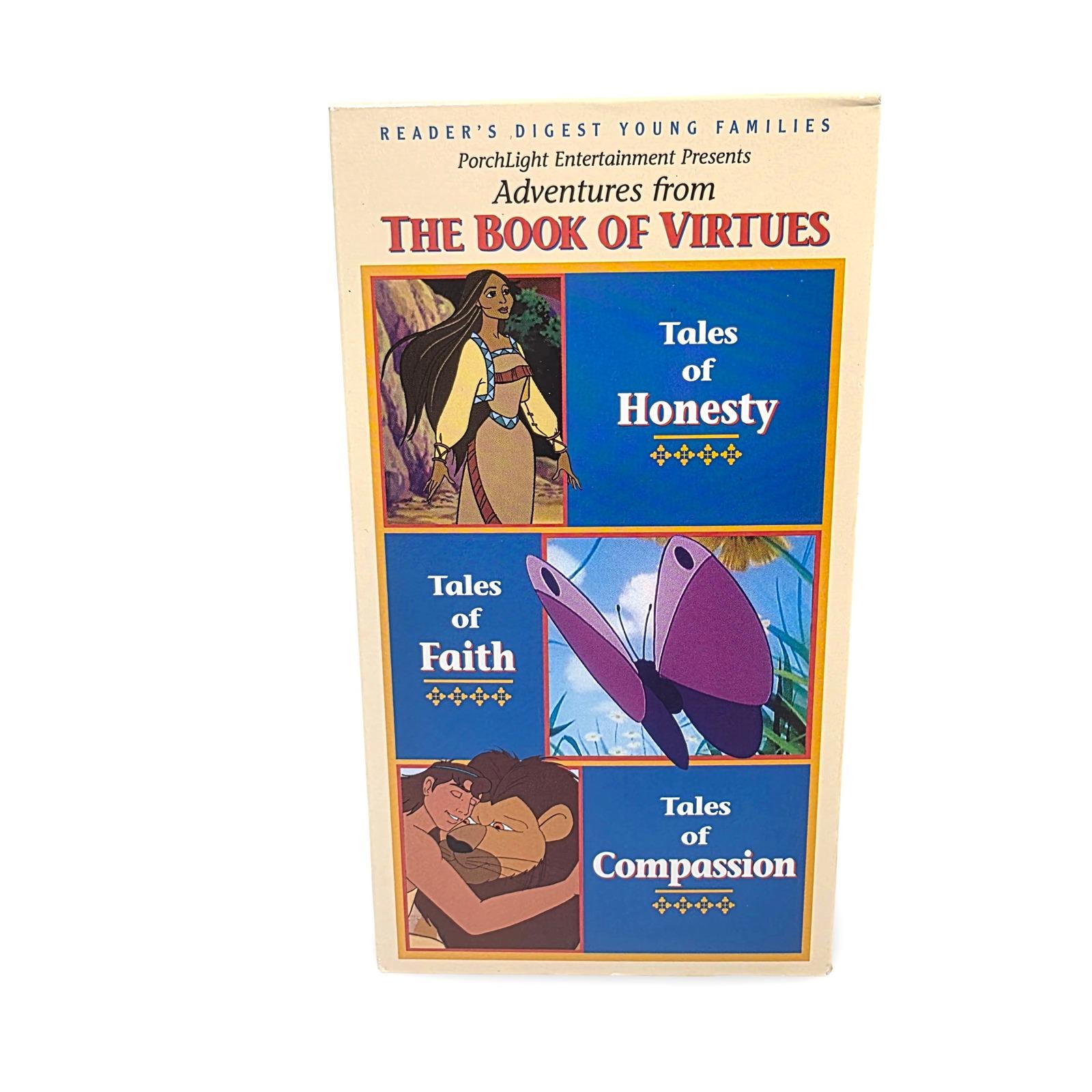Adventures From the Book of Virtues VHS Honesty Faith Compassion