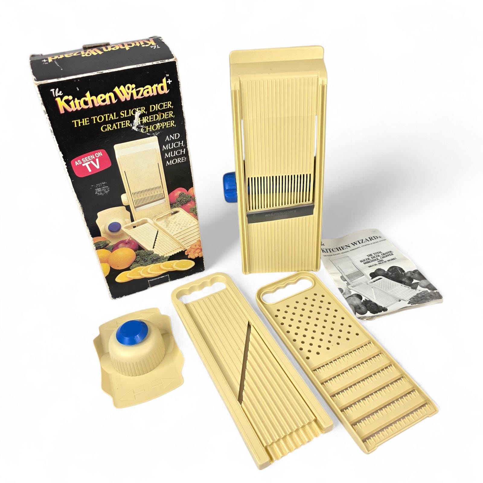 Vintage Kitchen Wizard+ Total Slicer Dicer Grater Shredder Chopper As Seen On TV in Original Box