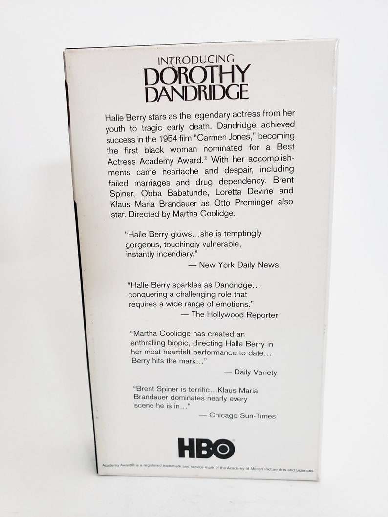 Introducing Dorothy Dandridge VHS HBO Biography Movie for Your ...