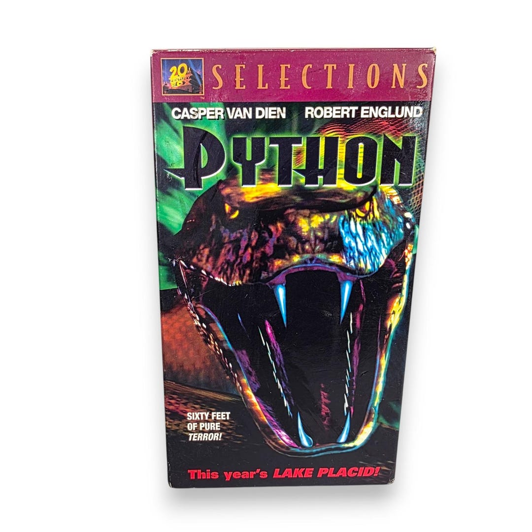 Python VHS Movie Vintage Horror Robert Englund 20th Century Fox Home ...