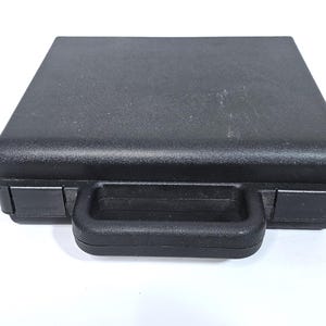 Vintage Cassette Holder Black Hard Shell Storage Holds 20 Tapes