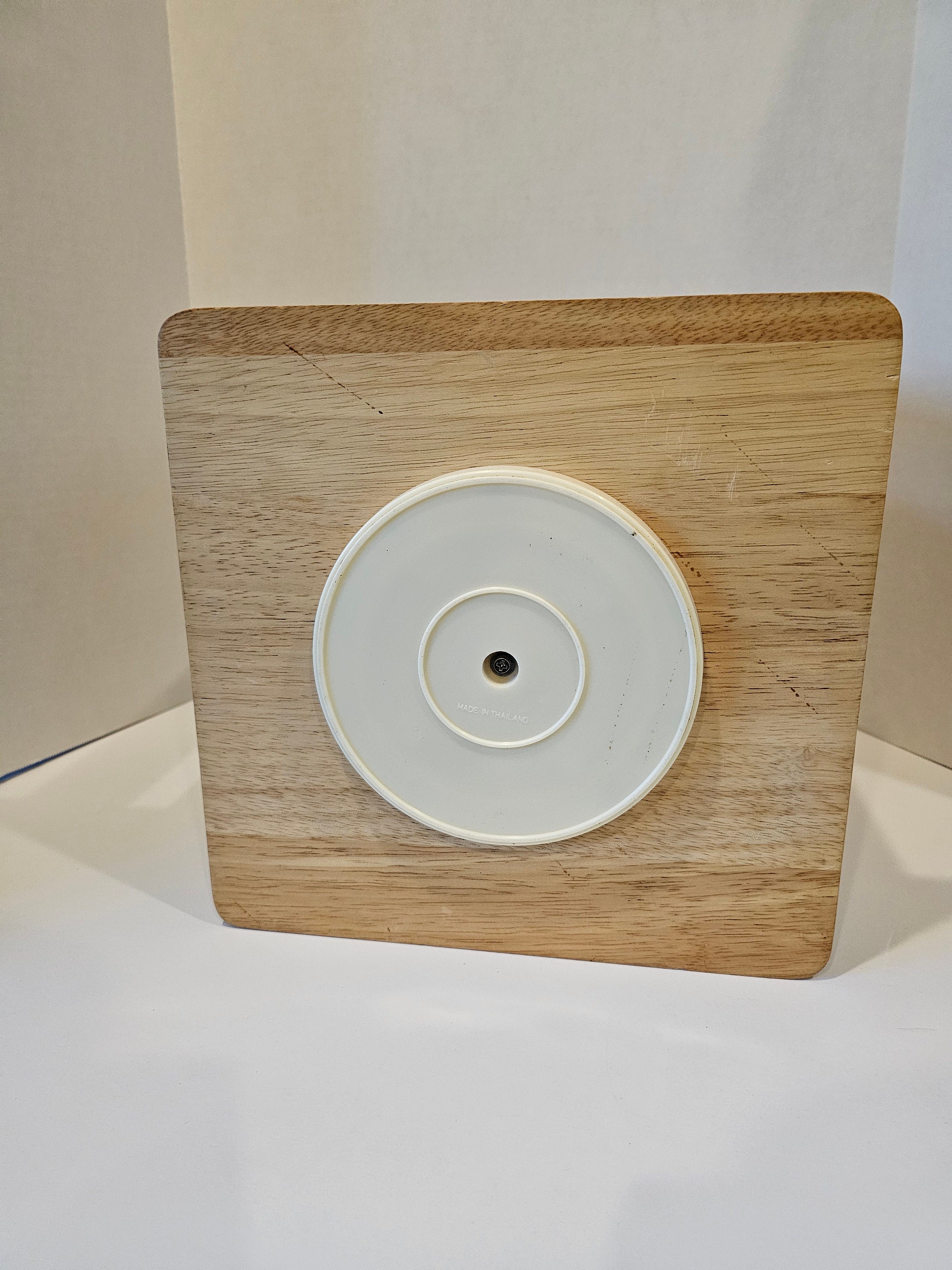 Revolving CD Rack Rotating Wood Desktop Spinning Stand Compact Disc