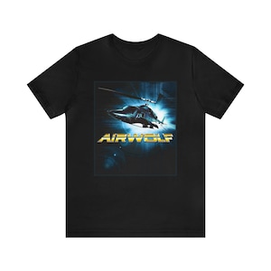 Airwolf T-Shirt Short Sleeve Television TV Series Tee