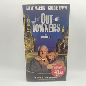 The Out Of Towners VHS Movie Videocassette Steve Martin Goldie Hawn Former Blockbuster Rental Paramount Home Video