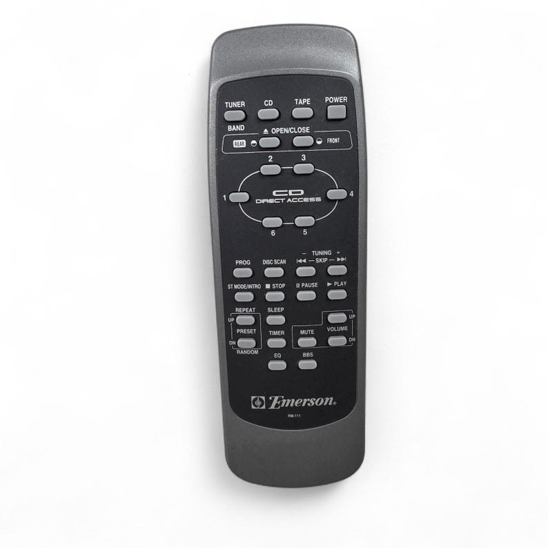 Emerson RM-111 Remote Control for MS9600 CD Changer Tape Power Functions afbeelding 1