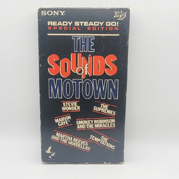 The Sounds Of Motown VHS Ready Steady Go 1985 TV Show Video LP Stevie Wonder Marvin Gaye The Supremes Temptations Smokey Robinson