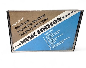 Radio Shack Telephone Answering Machine Messages Music Cassette Tape 43-417 80's